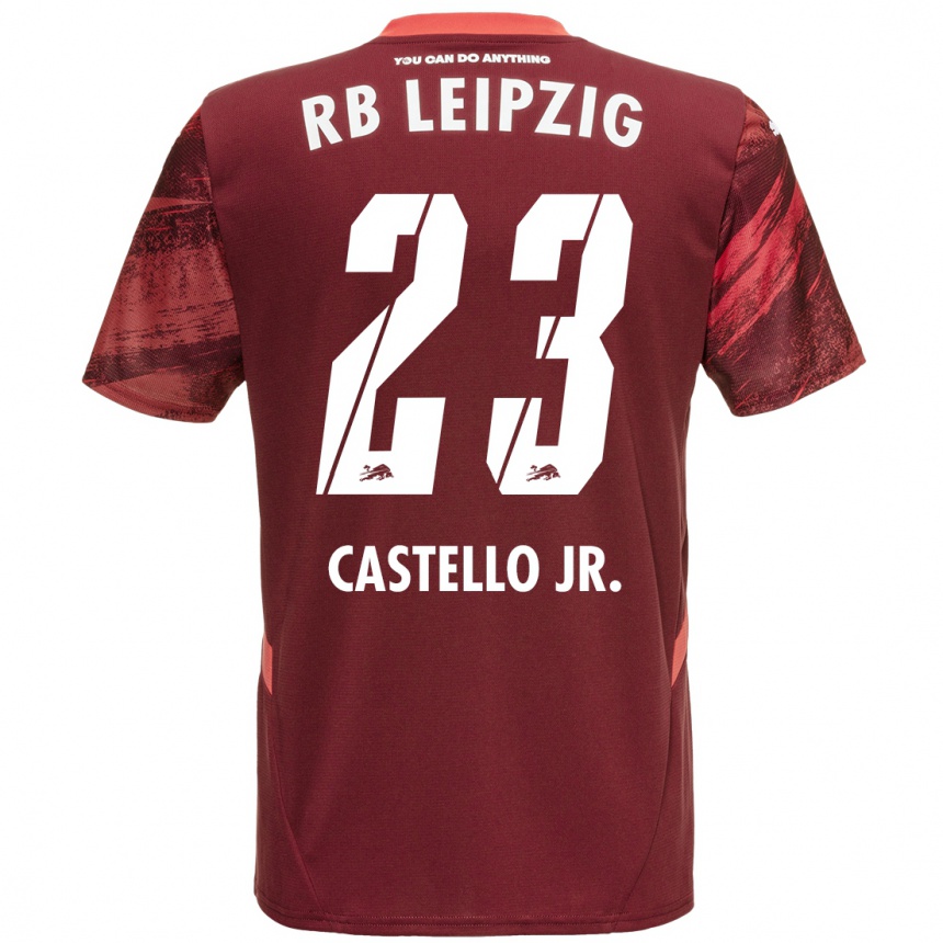 Niño Fútbol Camiseta Castello Lukeba #23 Borgoña 2ª Equipación 2024/25 Perú