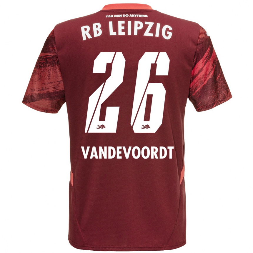 Niño Fútbol Camiseta Maarten Vandevoordt #26 Borgoña 2ª Equipación 2024/25 Perú