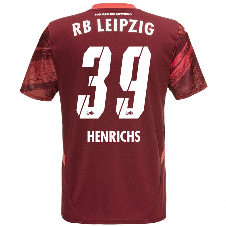 Niño Fútbol Camiseta Benjamin Henrichs #39 Borgoña 2ª Equipación 2024/25 Perú