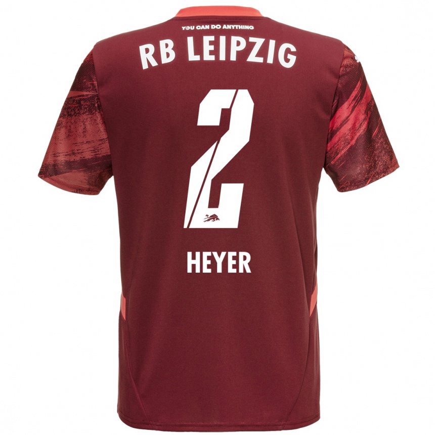 Niño Fútbol Camiseta Friedrich Heyer #2 Borgoña 2ª Equipación 2024/25 Perú