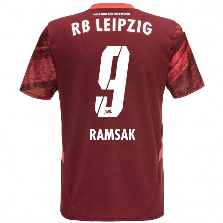 Niño Fútbol Camiseta Robert Ramsak #9 Borgoña 2ª Equipación 2024/25 Perú