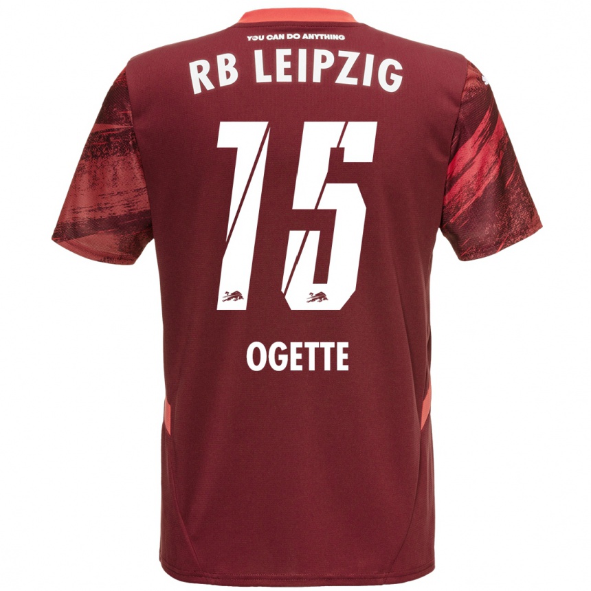 Niño Fútbol Camiseta Israel Ogette #15 Borgoña 2ª Equipación 2024/25 Perú