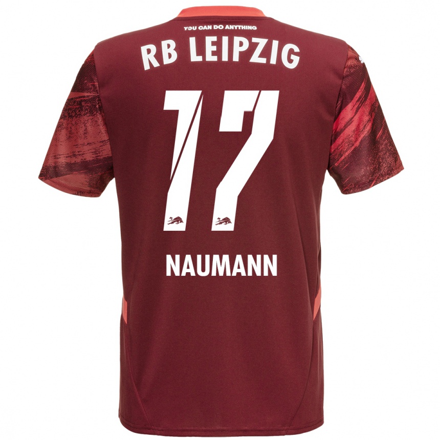 Niño Fútbol Camiseta Carlos Naumann #17 Borgoña 2ª Equipación 2024/25 Perú