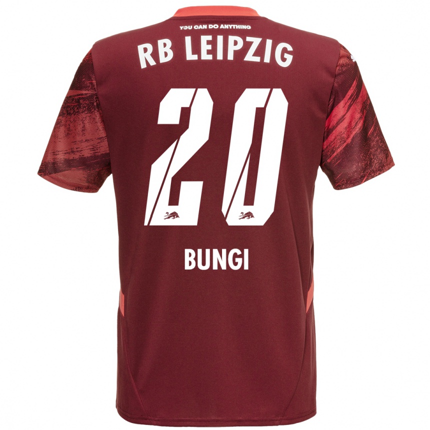 Niño Fútbol Camiseta Joyeux Masanka Bungi #20 Borgoña 2ª Equipación 2024/25 Perú