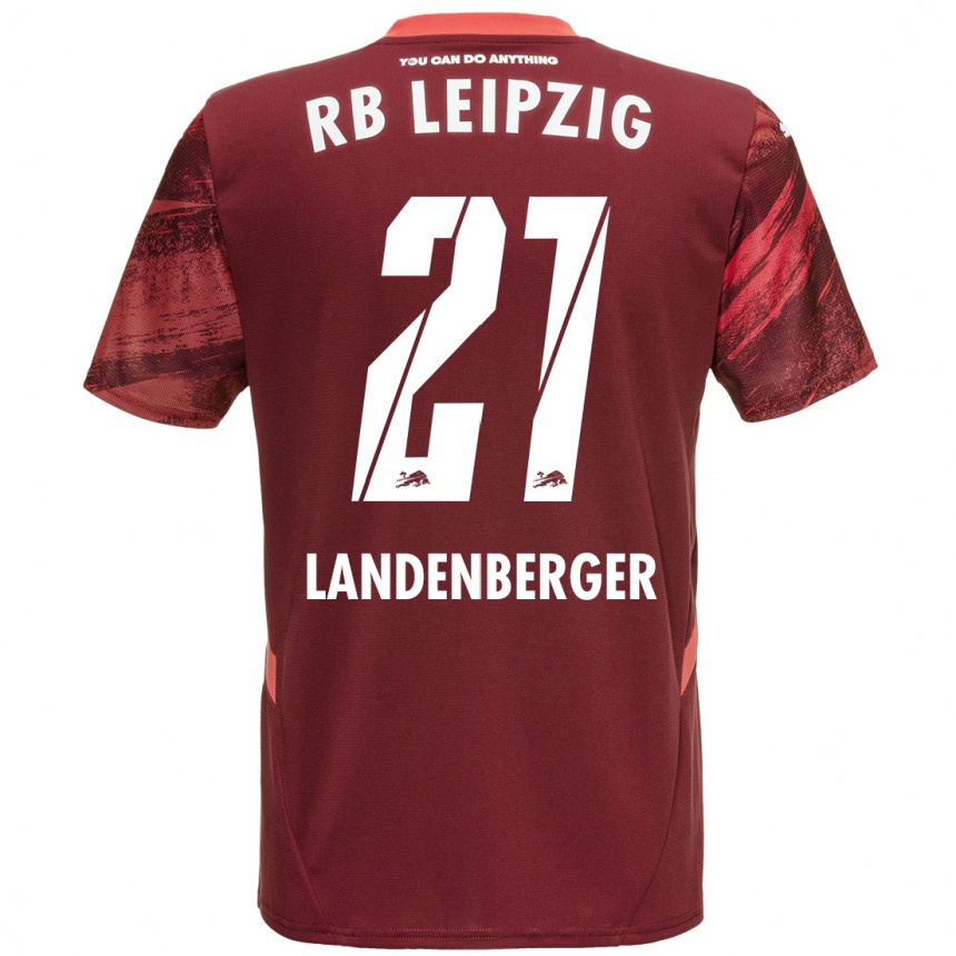 Niño Fútbol Camiseta Julia Landenberger #21 Borgoña 2ª Equipación 2024/25 Perú