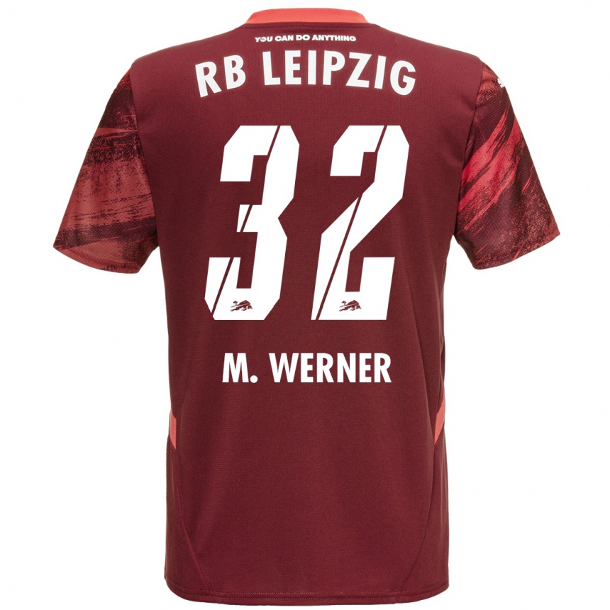 Niño Fútbol Camiseta Mia Werner #32 Borgoña 2ª Equipación 2024/25 Perú