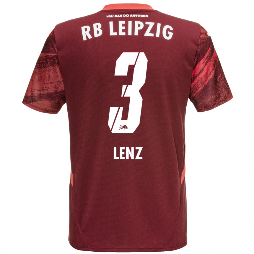 Niño Fútbol Camiseta Christopher Lenz #3 Borgoña 2ª Equipación 2024/25 Perú