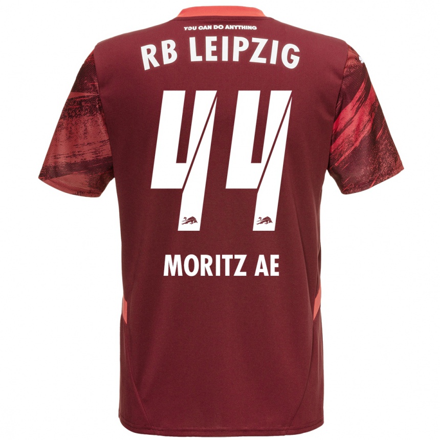 Niño Fútbol Camiseta Moritz Aé #44 Borgoña 2ª Equipación 2024/25 Perú