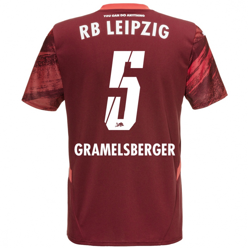 Niño Fútbol Camiseta Lennert Gramelsberger #5 Borgoña 2ª Equipación 2024/25 Perú