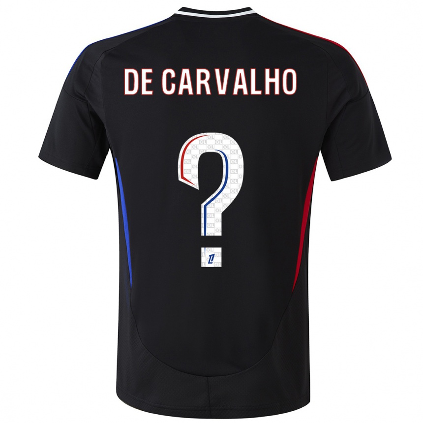 Niño Fútbol Camiseta Mathys De Carvalho #0 Negro 2ª Equipación 2024/25 Perú