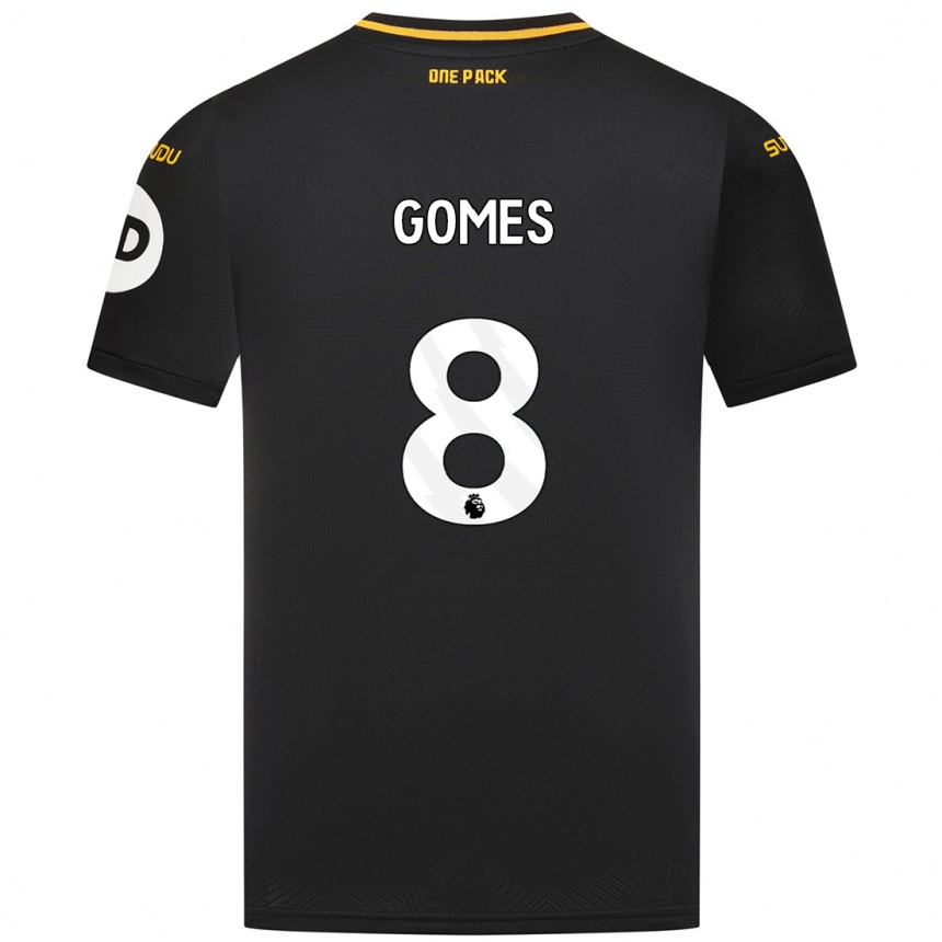 Niño Fútbol Camiseta João Gomes #8 Negro 2ª Equipación 2024/25 Perú