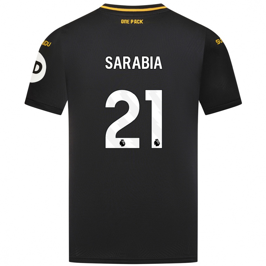 Niño Fútbol Camiseta Pablo Sarabia #21 Negro 2ª Equipación 2024/25 Perú