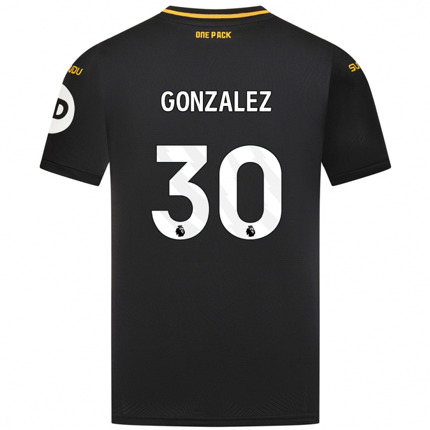 Niño Fútbol Camiseta Enso González #30 Negro 2ª Equipación 2024/25 Perú