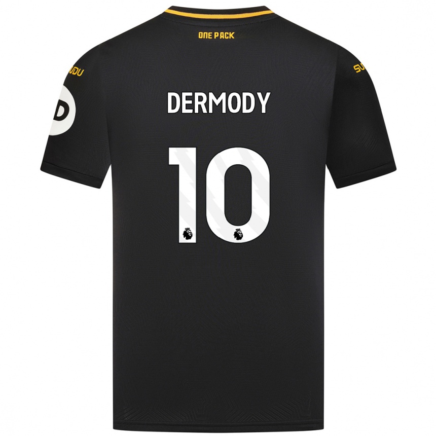 Niño Fútbol Camiseta Helen Dermody #10 Negro 2ª Equipación 2024/25 Perú