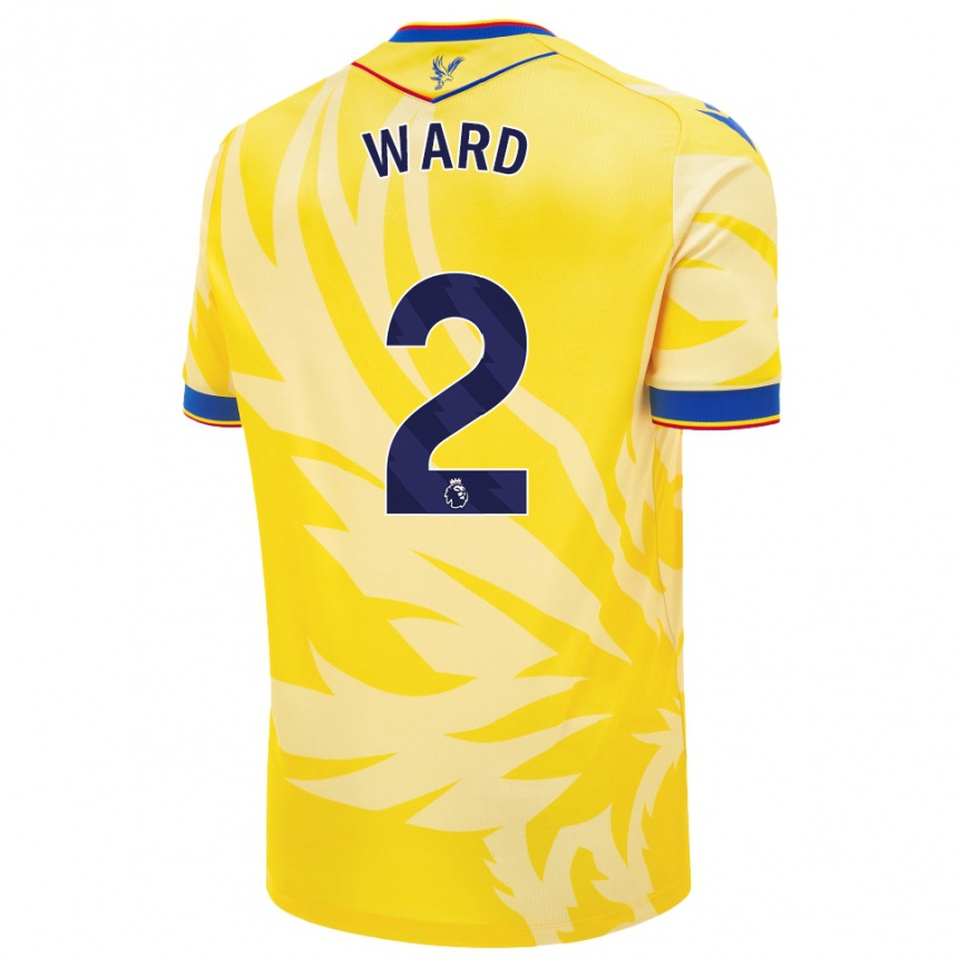 Niño Fútbol Camiseta Joel Ward #2 Amarillo 2ª Equipación 2024/25 Perú