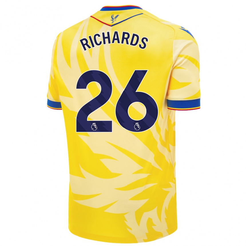 Niño Fútbol Camiseta Chris Richards #26 Amarillo 2ª Equipación 2024/25 Perú