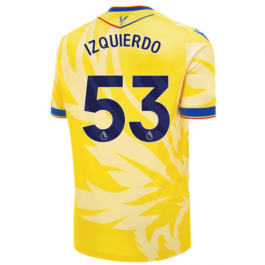 Niño Fútbol Camiseta Jackson Izquierdo #53 Amarillo 2ª Equipación 2024/25 Perú