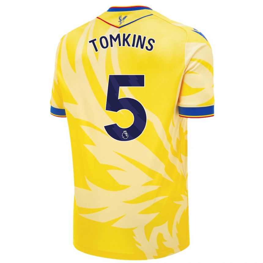 Niño Fútbol Camiseta James Tomkins #5 Amarillo 2ª Equipación 2024/25 Perú