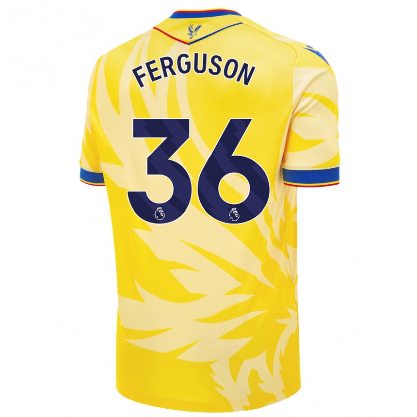 Niño Fútbol Camiseta Nathan Ferguson #36 Amarillo 2ª Equipación 2024/25 Perú