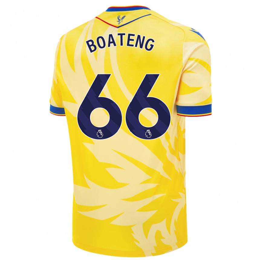 Niño Fútbol Camiseta David Boateng #66 Amarillo 2ª Equipación 2024/25 Perú