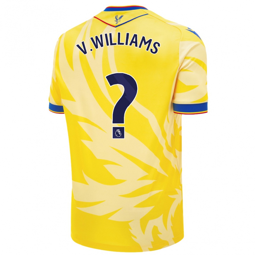 Niño Fútbol Camiseta Vonnte Williams #0 Amarillo 2ª Equipación 2024/25 Perú