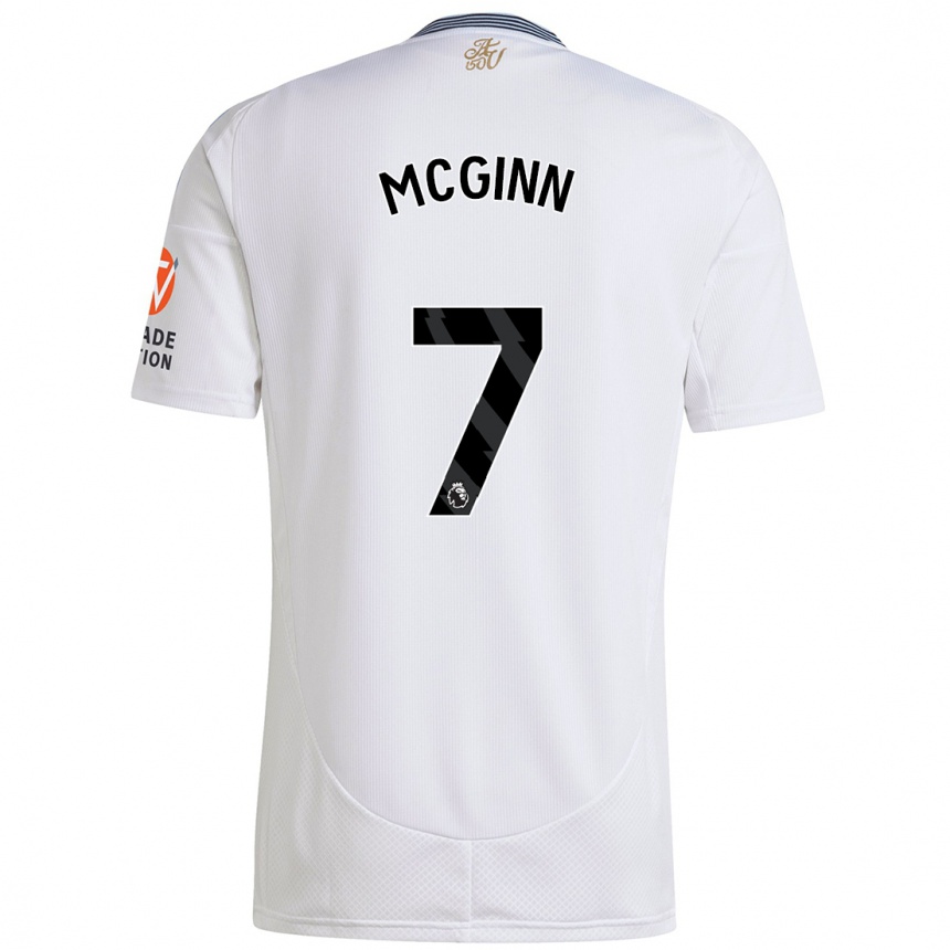 Niño Fútbol Camiseta John Mcginn #7 Blanco 2ª Equipación 2024/25 Perú