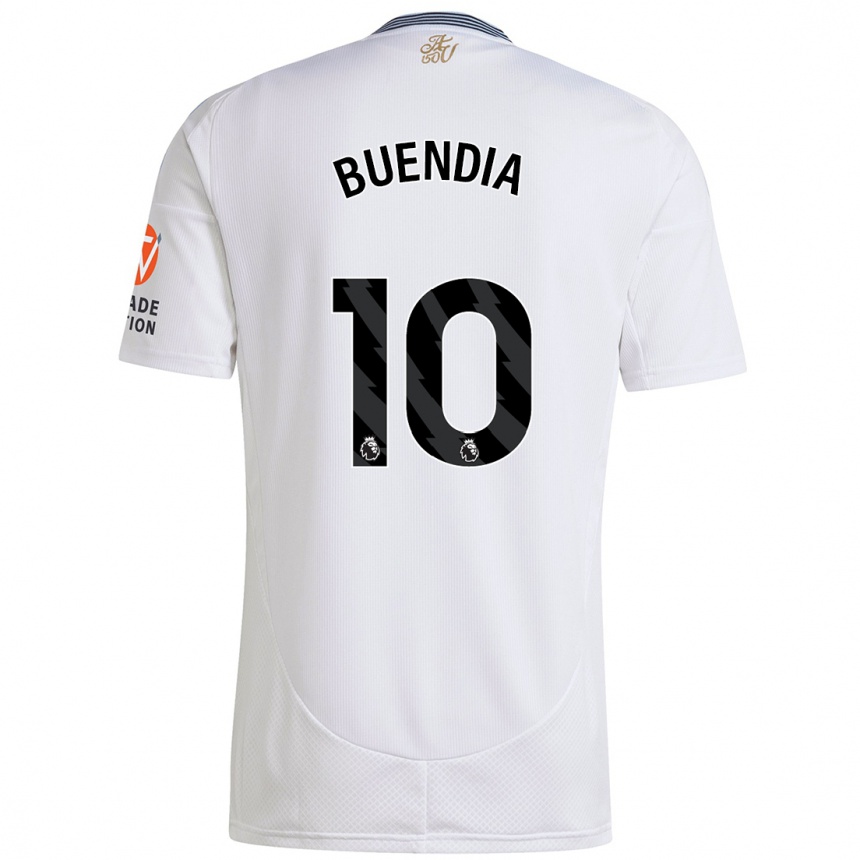 Niño Fútbol Camiseta Emiliano Buendía #10 Blanco 2ª Equipación 2024/25 Perú