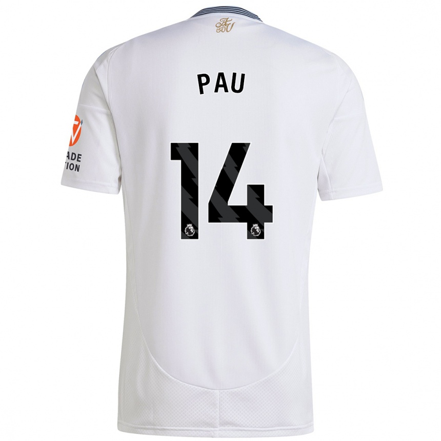 Niño Fútbol Camiseta Pau Torres #14 Blanco 2ª Equipación 2024/25 Perú