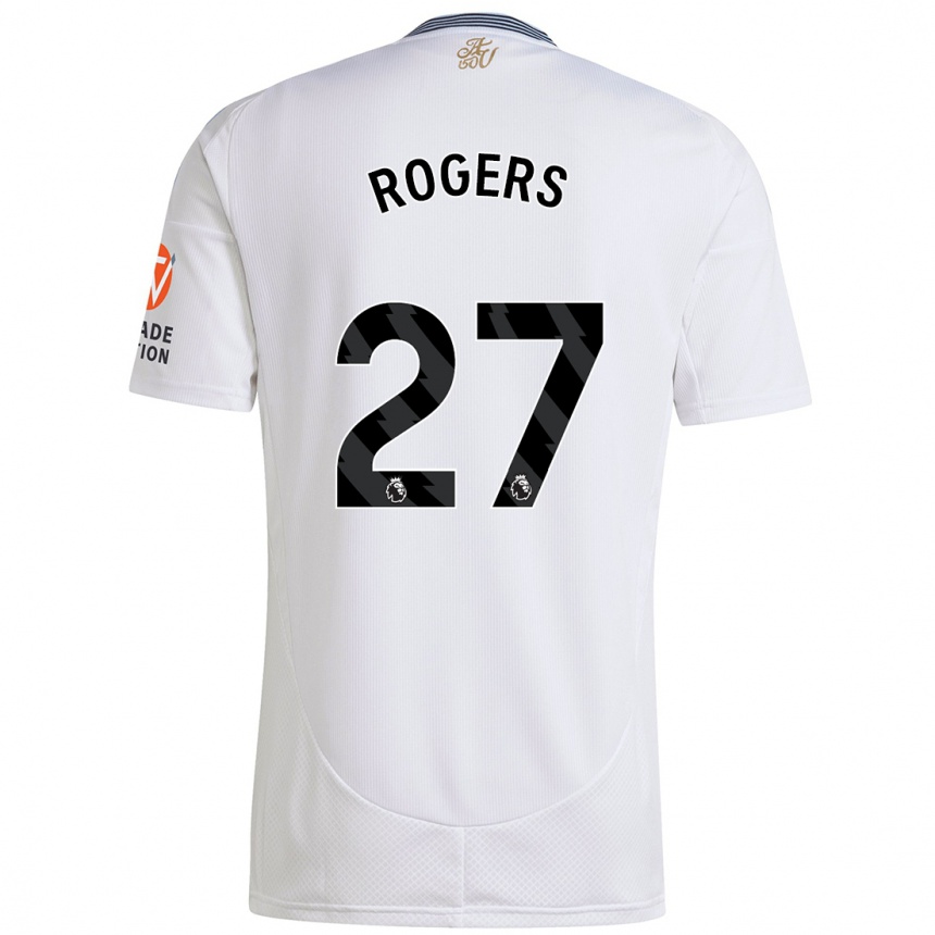 Niño Fútbol Camiseta Morgan Rogers #27 Blanco 2ª Equipación 2024/25 Perú