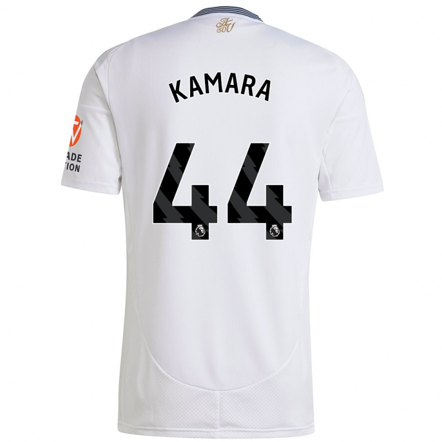 Niño Fútbol Camiseta Boubacar Kamara #44 Blanco 2ª Equipación 2024/25 Perú