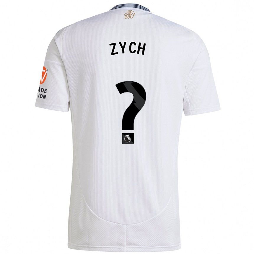 Niño Fútbol Camiseta Oliwier Zych #0 Blanco 2ª Equipación 2024/25 Perú