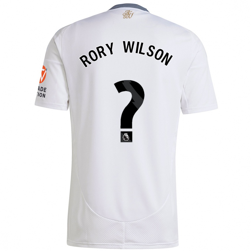 Niño Fútbol Camiseta Rory Wilson #0 Blanco 2ª Equipación 2024/25 Perú