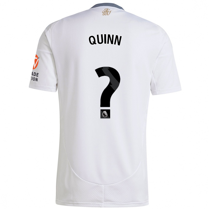 Niño Fútbol Camiseta Keilan Quinn #0 Blanco 2ª Equipación 2024/25 Perú