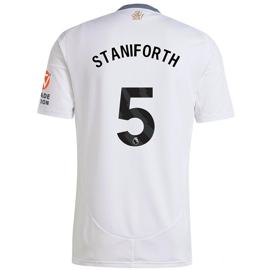 Niño Fútbol Camiseta Lucy Staniforth #5 Blanco 2ª Equipación 2024/25 Perú