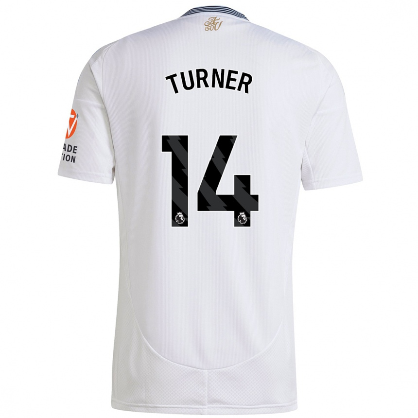 Niño Fútbol Camiseta Danielle Turner #14 Blanco 2ª Equipación 2024/25 Perú