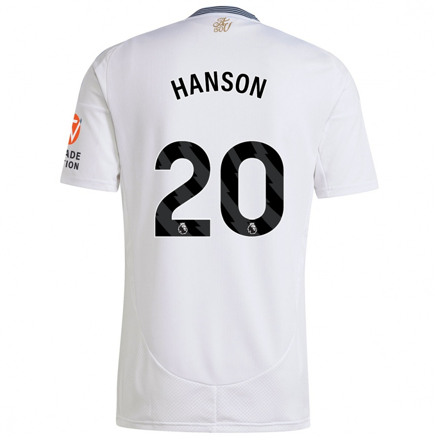 Niño Fútbol Camiseta Kirsty Hanson #20 Blanco 2ª Equipación 2024/25 Perú