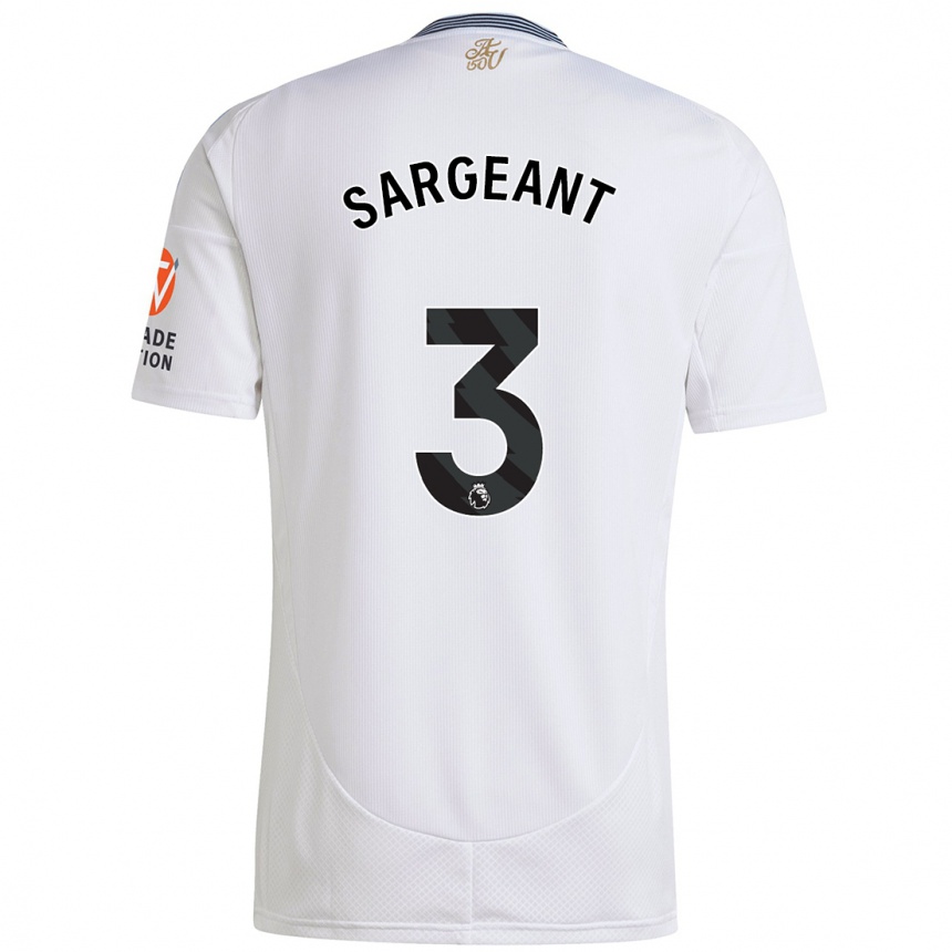 Niño Fútbol Camiseta Meaghan Sargeant #3 Blanco 2ª Equipación 2024/25 Perú