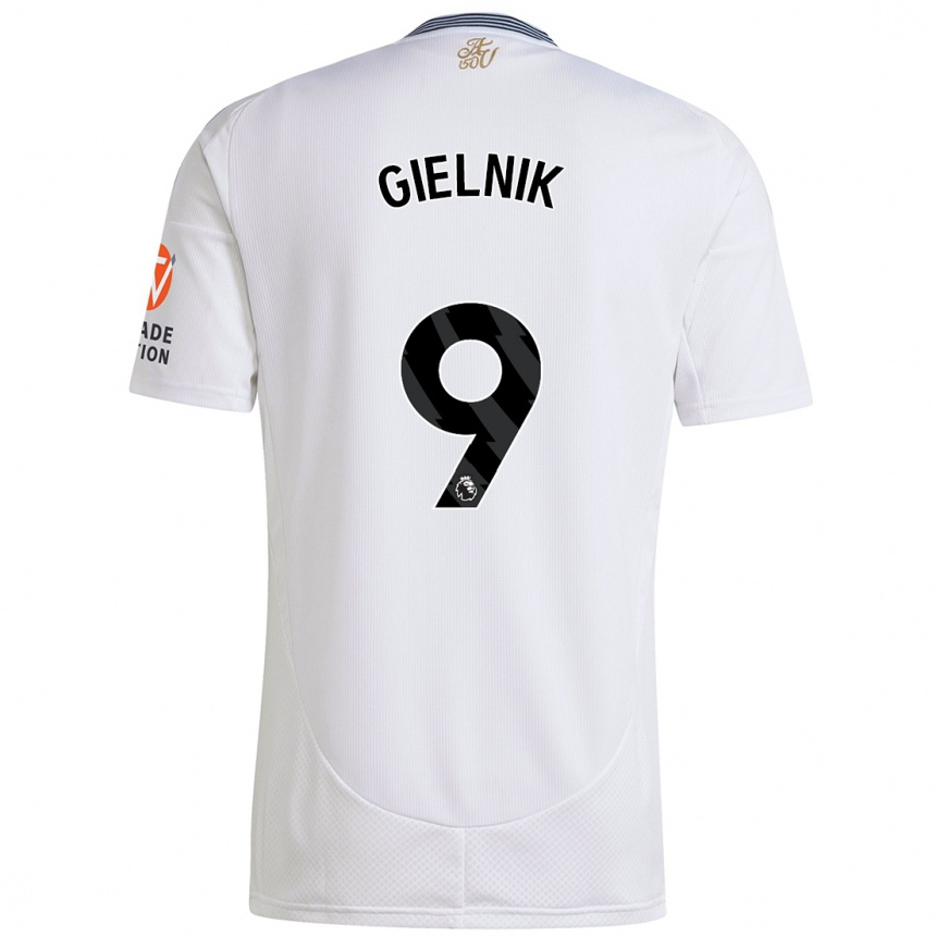 Niño Fútbol Camiseta Emily Gielnik #9 Blanco 2ª Equipación 2024/25 Perú