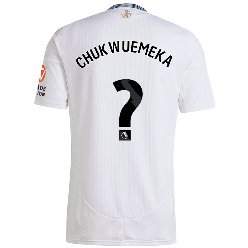 Niño Fútbol Camiseta Caleb Chukwuemeka #0 Blanco 2ª Equipación 2024/25 Perú