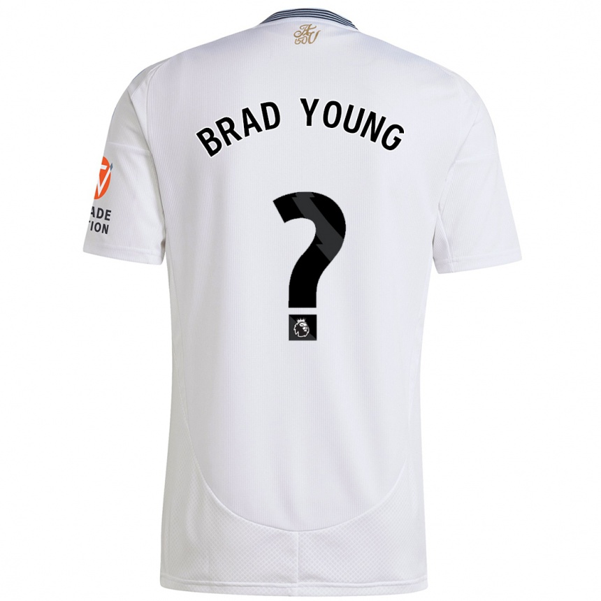 Niño Fútbol Camiseta Brad Young #0 Blanco 2ª Equipación 2024/25 Perú