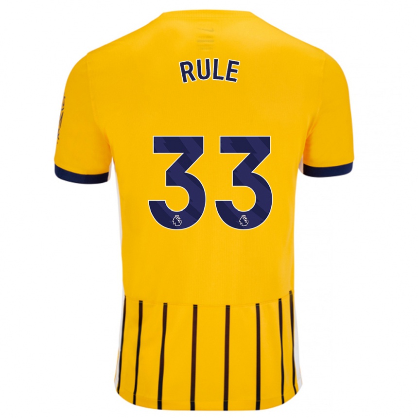 Niño Fútbol Camiseta Charlize Jayde Rule #33 Dorado Azul Rayas 2ª Equipación 2024/25 Perú