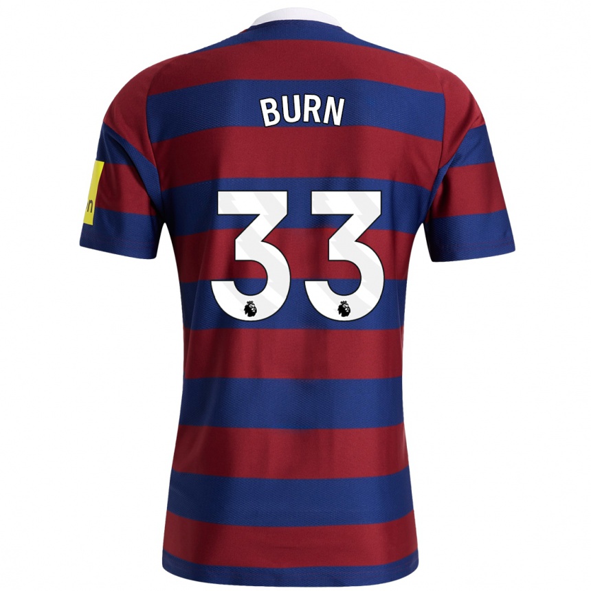 Niño Fútbol Camiseta Dan Burn #33 Burdeos Azul Marino 2ª Equipación 2024/25 Perú