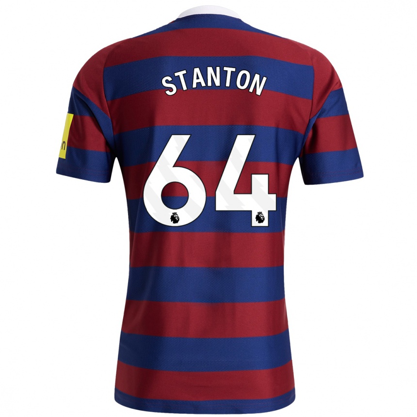 Niño Fútbol Camiseta Ellis Stanton #64 Burdeos Azul Marino 2ª Equipación 2024/25 Perú