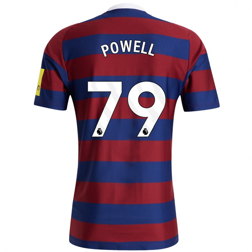 Niño Fútbol Camiseta Rory Powell #79 Burdeos Azul Marino 2ª Equipación 2024/25 Perú