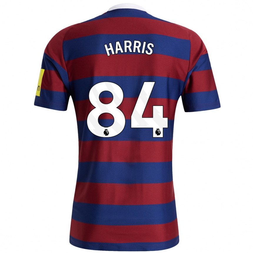 Niño Fútbol Camiseta Aidan Harris #84 Burdeos Azul Marino 2ª Equipación 2024/25 Perú