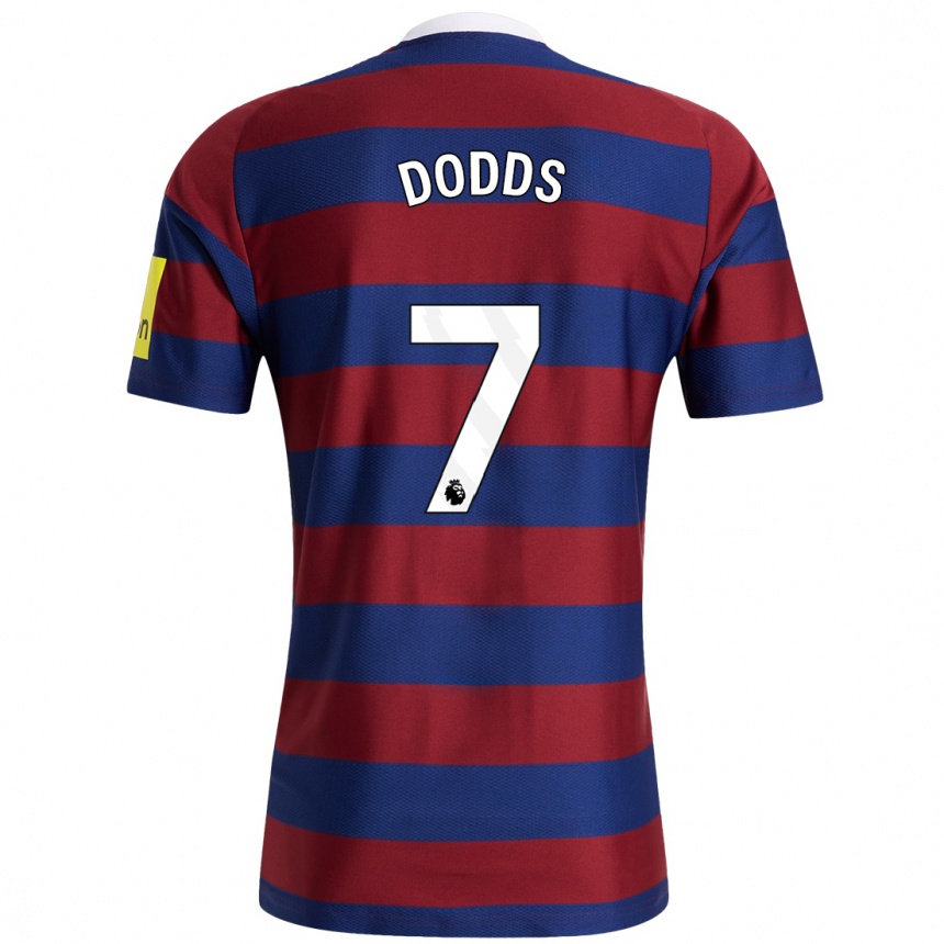 Niño Fútbol Camiseta Tyler Dodds #7 Burdeos Azul Marino 2ª Equipación 2024/25 Perú