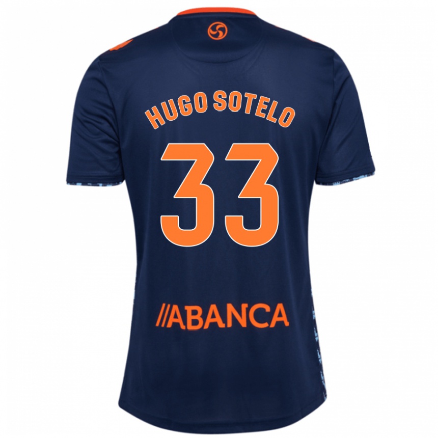 Niño Fútbol Camiseta Hugo Sotelo #33 Azul Marino 2ª Equipación 2024/25 Perú