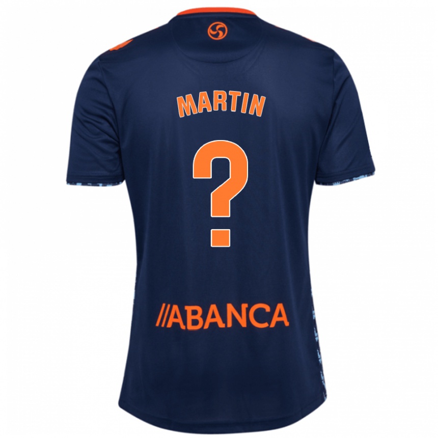 Niño Fútbol Camiseta Pablo Martín #0 Azul Marino 2ª Equipación 2024/25 Perú