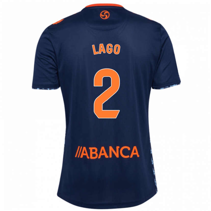 Niño Fútbol Camiseta Yoel Lago #2 Azul Marino 2ª Equipación 2024/25 Perú