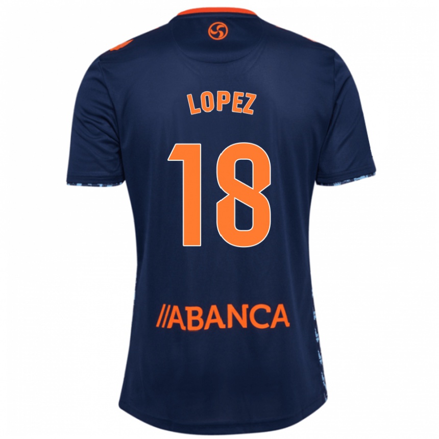 Niño Fútbol Camiseta Joel López #18 Azul Marino 2ª Equipación 2024/25 Perú